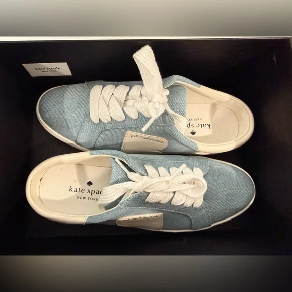 Kate Spade Women’s Denim and Cream Slip-On Sneakers - Picture 8 of 9